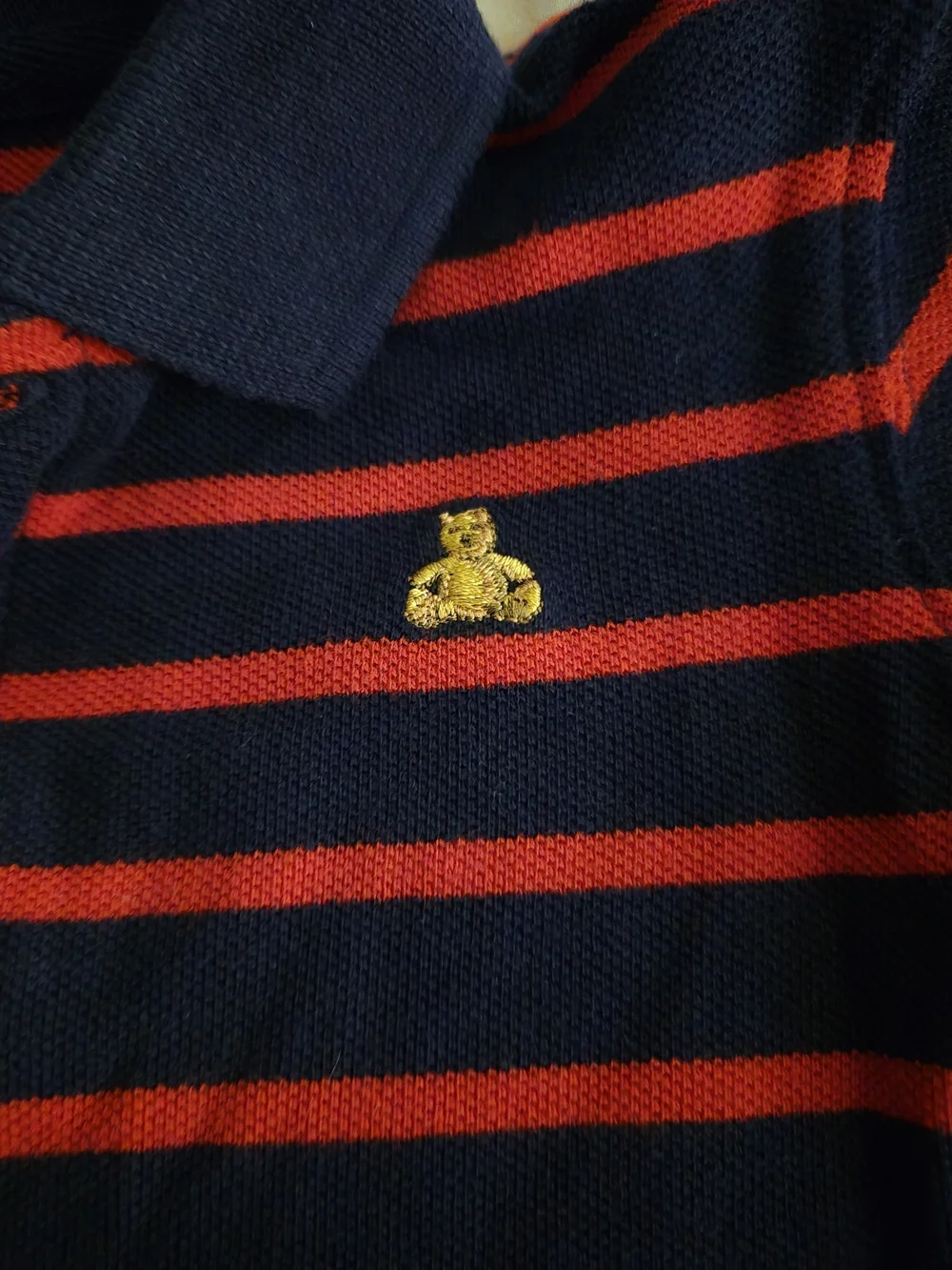 Baby Gap Navy and Red Striped Polo Shirt 3-6months